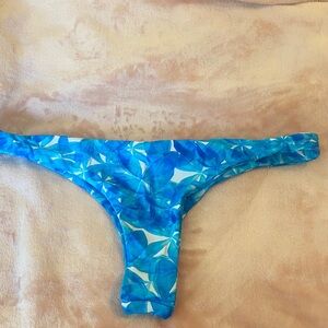 Blue Floral Tie-Back Bikini Bottom - Women Swim Bikinis